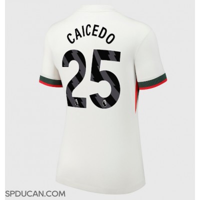 Zenski Nogometni Dres Chelsea Moises Caicedo #25 Gostujuci 2025-26 Kratak Rukav Zenski Nogometni Dres Chelsea Moises Caicedo #25 Gostujuci 2025-26 Kratak Rukav